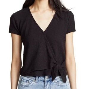 Madewell Texture & Thread Wrap-Tie Top